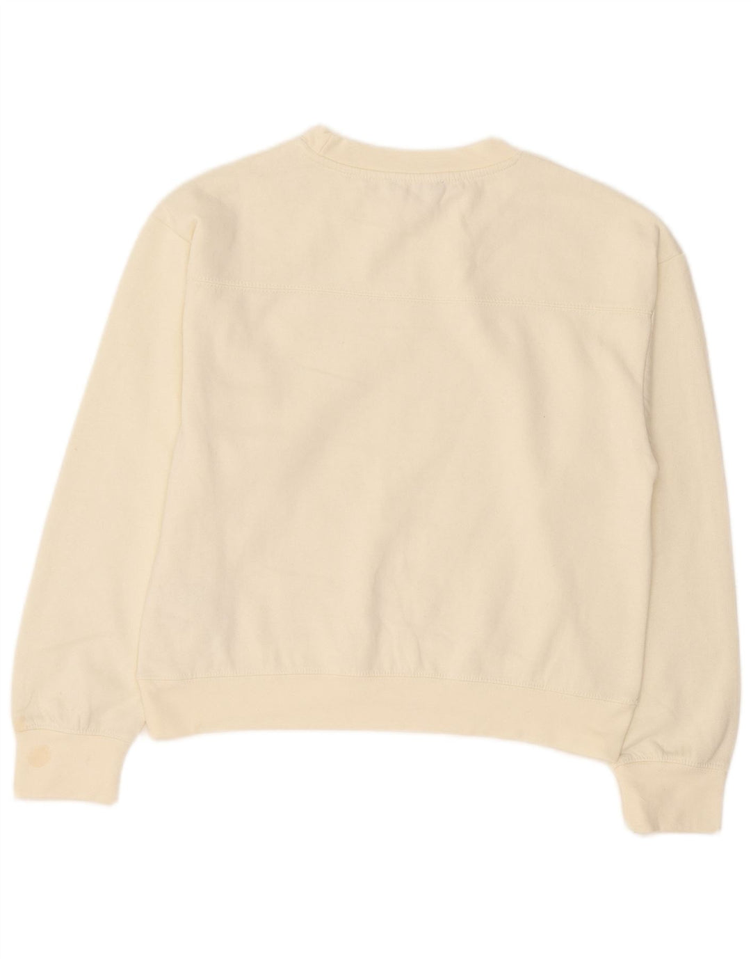 Zara Sweatshirt Jumper UK 14 Medium Off White Polyester