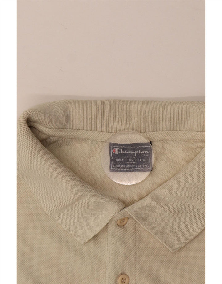 CHAMPION Mens Polo Shirt XL Beige