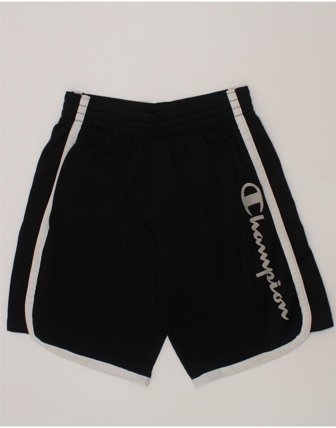 CHAMPION Boys Graphic Sport Shorts 11-12 Years Large Black Polyester Vintage Champion and Second-Hand Champion from Messina Hembry 