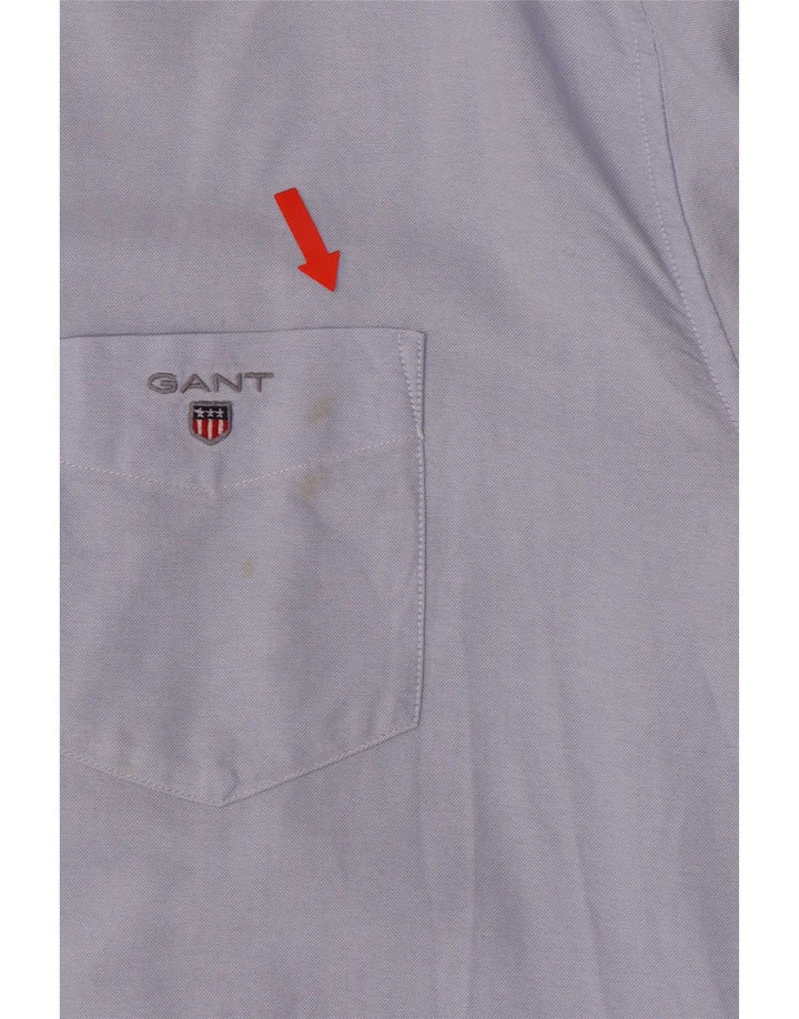 Gant Mens Regular Fit Shirt Size 17 1/2 XL Blue Cotton