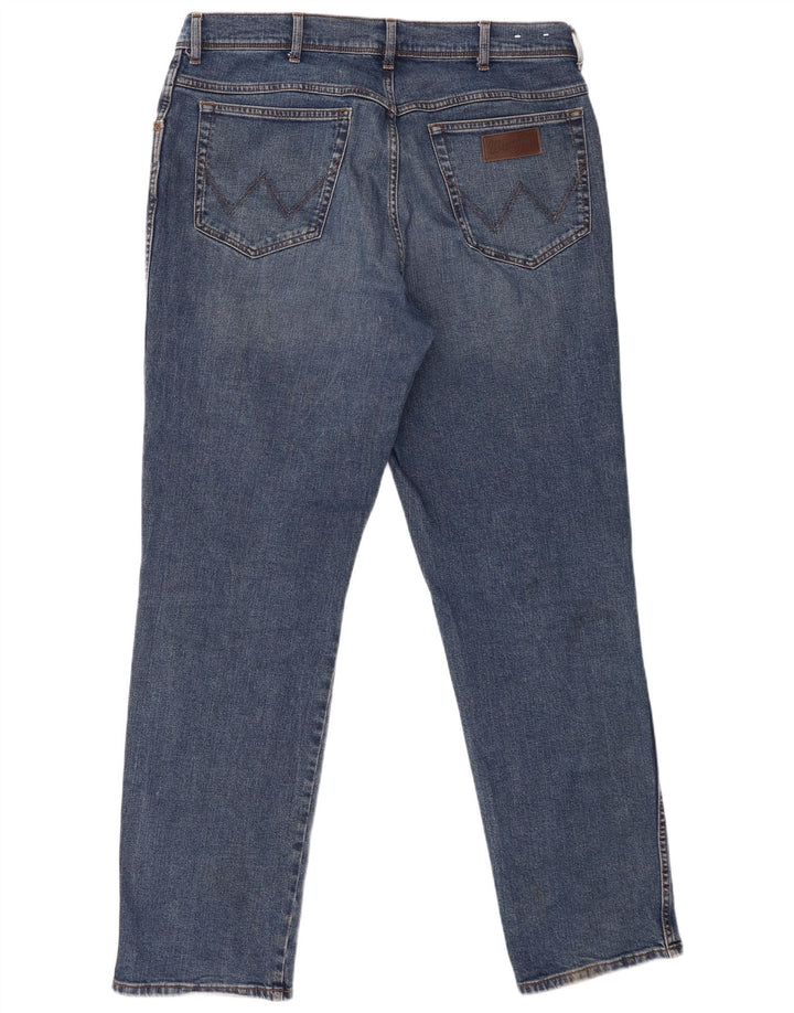 Wrangler Mens Straight Jeans W40 L34 Blue Cotton