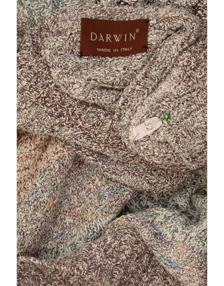 Darwin Herren-Pullover mit Rundhalsausschnitt, Größe 52, groß, mehrfarbig gestreift