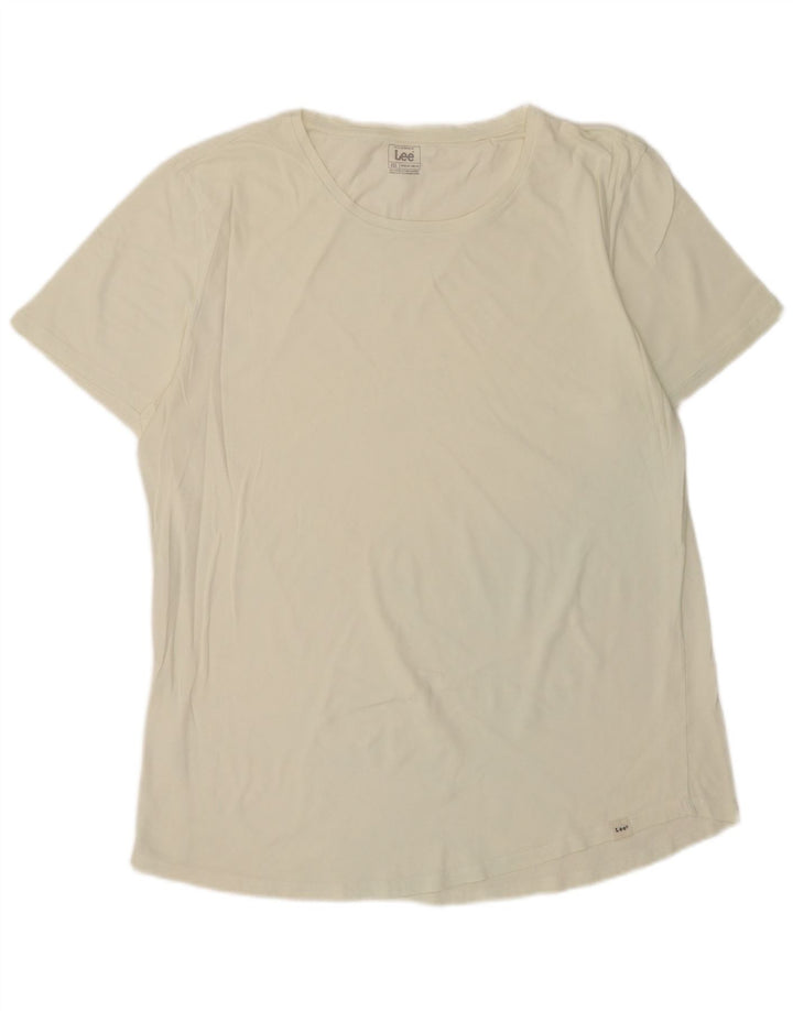 Ανδρικό T-Shirt Lee Long Regular Fit Top 2XL Λευκό