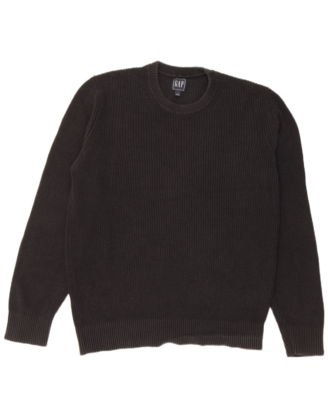 Suéter masculino Gap com gola redonda, algodão preto médio