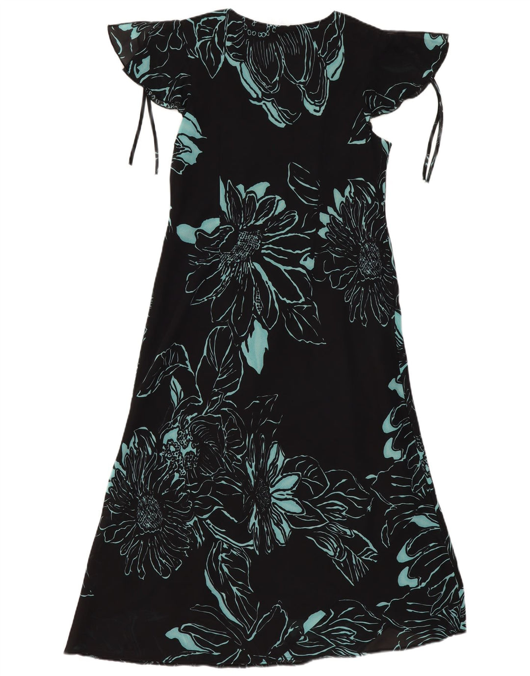 Agenda Damen Maxikleid UK 14 Mittelschwarzes, geblümtes Polyester