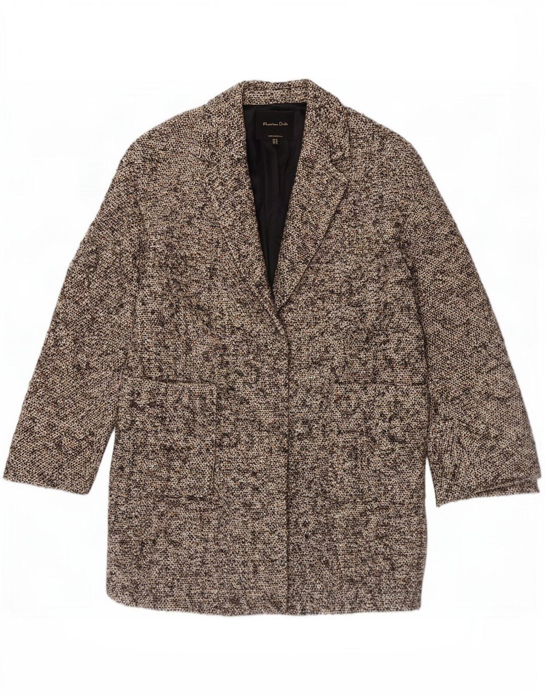 Pardesiu Massimo Dutti pentru femei, cu mâneci 3/4, EU 38, maro mic cu pete