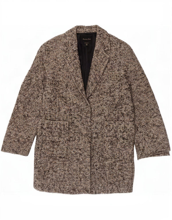 Płaszcz damski Massimo Dutti z rękawem 3/4 EU 38, mały, brązowy, nakrapiany