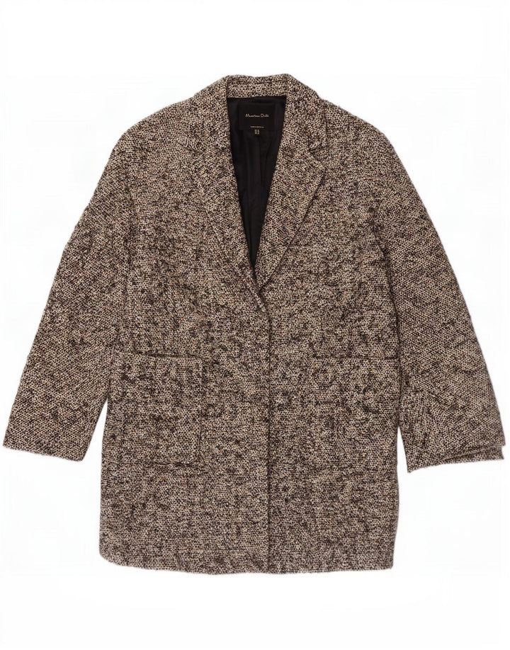 Pardesiu Massimo Dutti pentru femei, cu mâneci 3/4, EU 38, maro mic cu pete