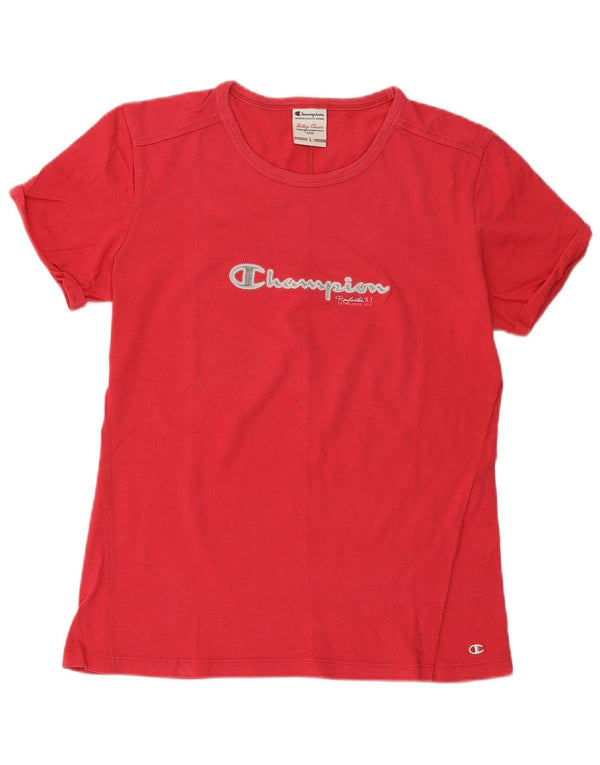 Champion Damen Heritage Classics Graphic T-Shirt Top UK 14 Large Pink