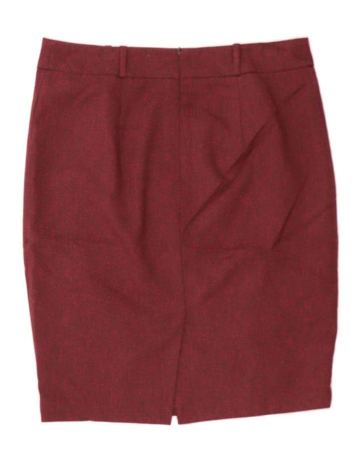 MOSSIMO Womens Stretch Pencil Skirt US 14 XL W34 Burgundy Flecked Vintage Mossimo and Second-Hand Mossimo from Messina Hembry 