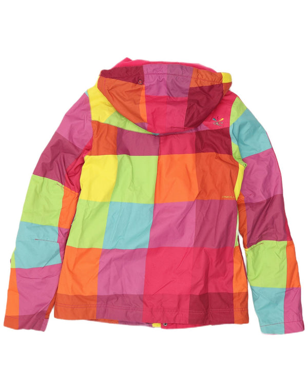 O'Neill Womens Hooded Rain Jacket UK 10 Small Multicoloured Colourblock