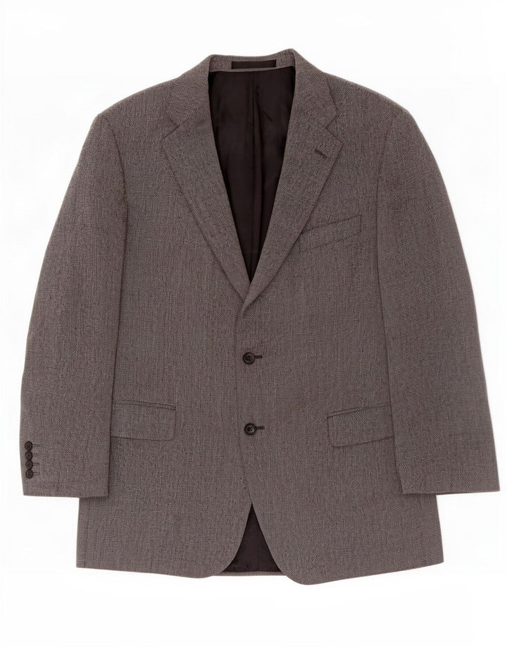 Marks & Spencer Mens 2 Button Blazer Jacket UK 44 XL Grey New Wool