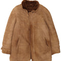 Vintage męska kurtka shearling IT 48 średnio brązowa skóra