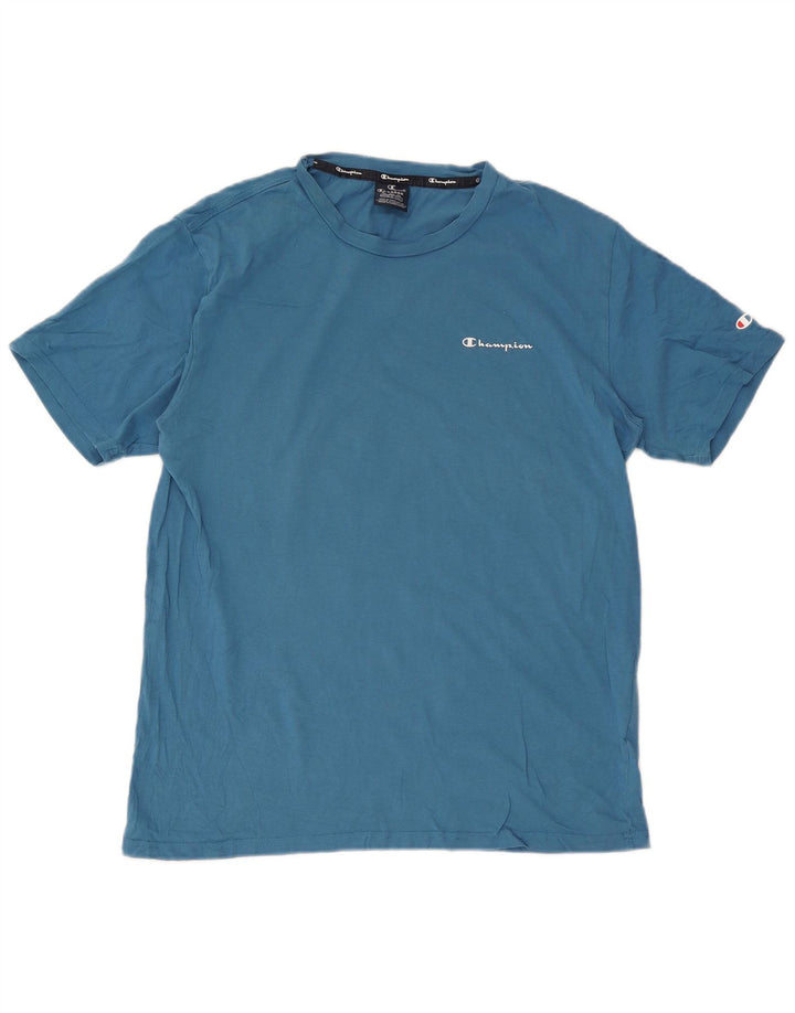Champion Mens T-Shirt Top XL Blue Cotton