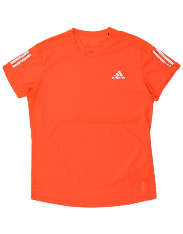 Adidas Herre Aeroready T-Shirt Top Medium Orange Polyester
