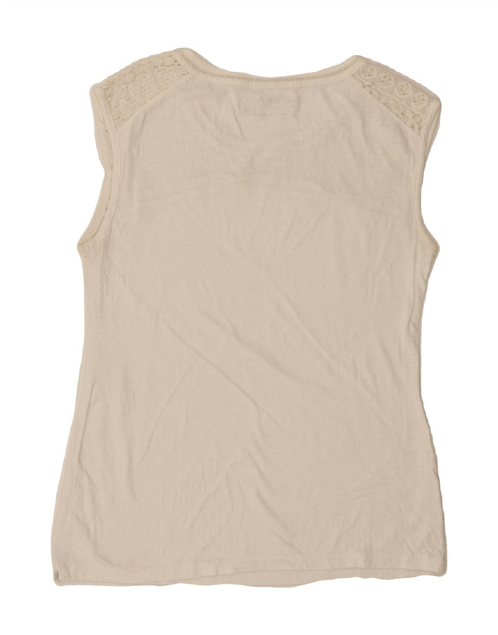 EDDIE BAUER Womens Sleeveless Blouse Top UK 12 Medium White Vintage Eddie Bauer and Second-Hand Eddie Bauer from Messina Hembry 