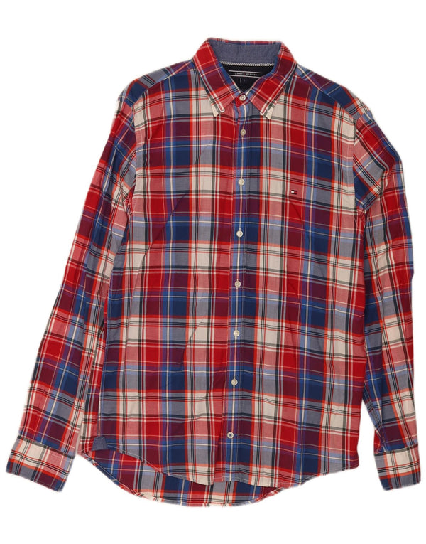 Męska koszula Tommy Hilfiger New York Fit w małą wielokolorową kratkę, bawełniana