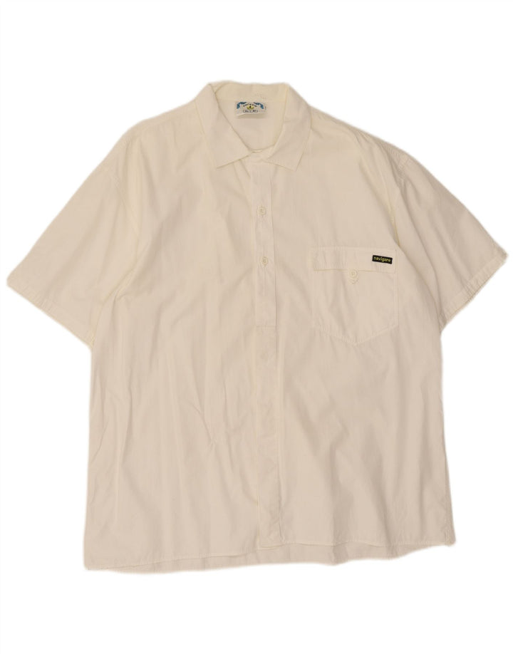 Navigare Mens Short Sleeve Shirt XL White