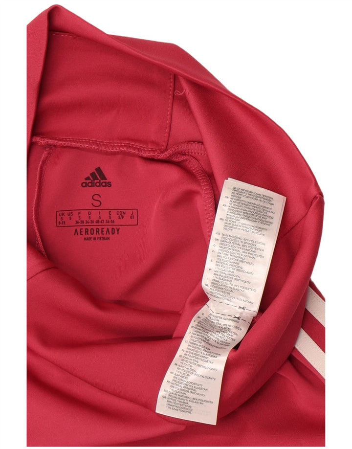 Adidas Womens Aeroready Leggings UK 8/10 Small  Pink Polyester