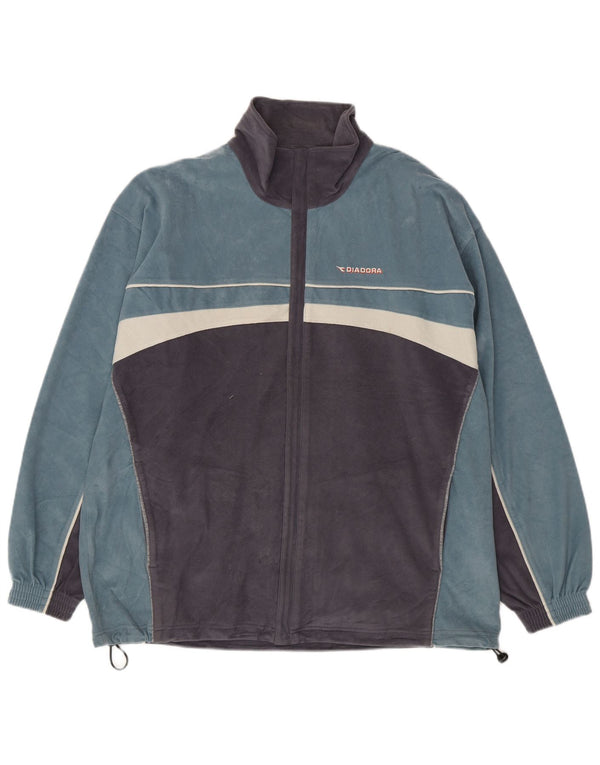 Diadora Chaqueta Polar Hombre ES 42 XL Poliéster Color Block Azul