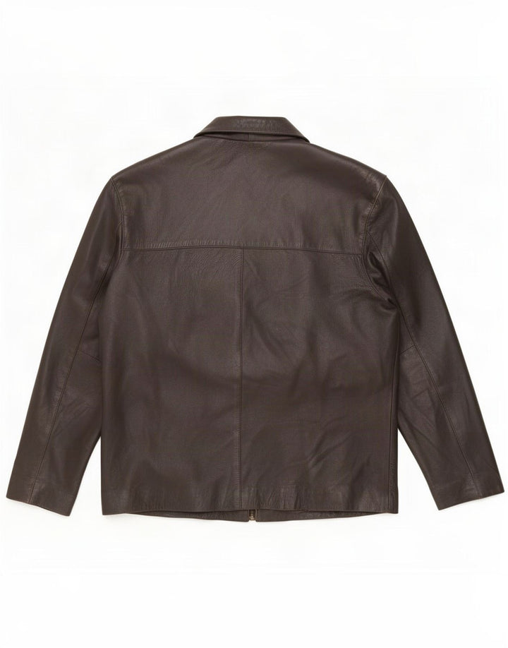 Giacca in pelle da uomo MONTANA UK 40 grande marrone
