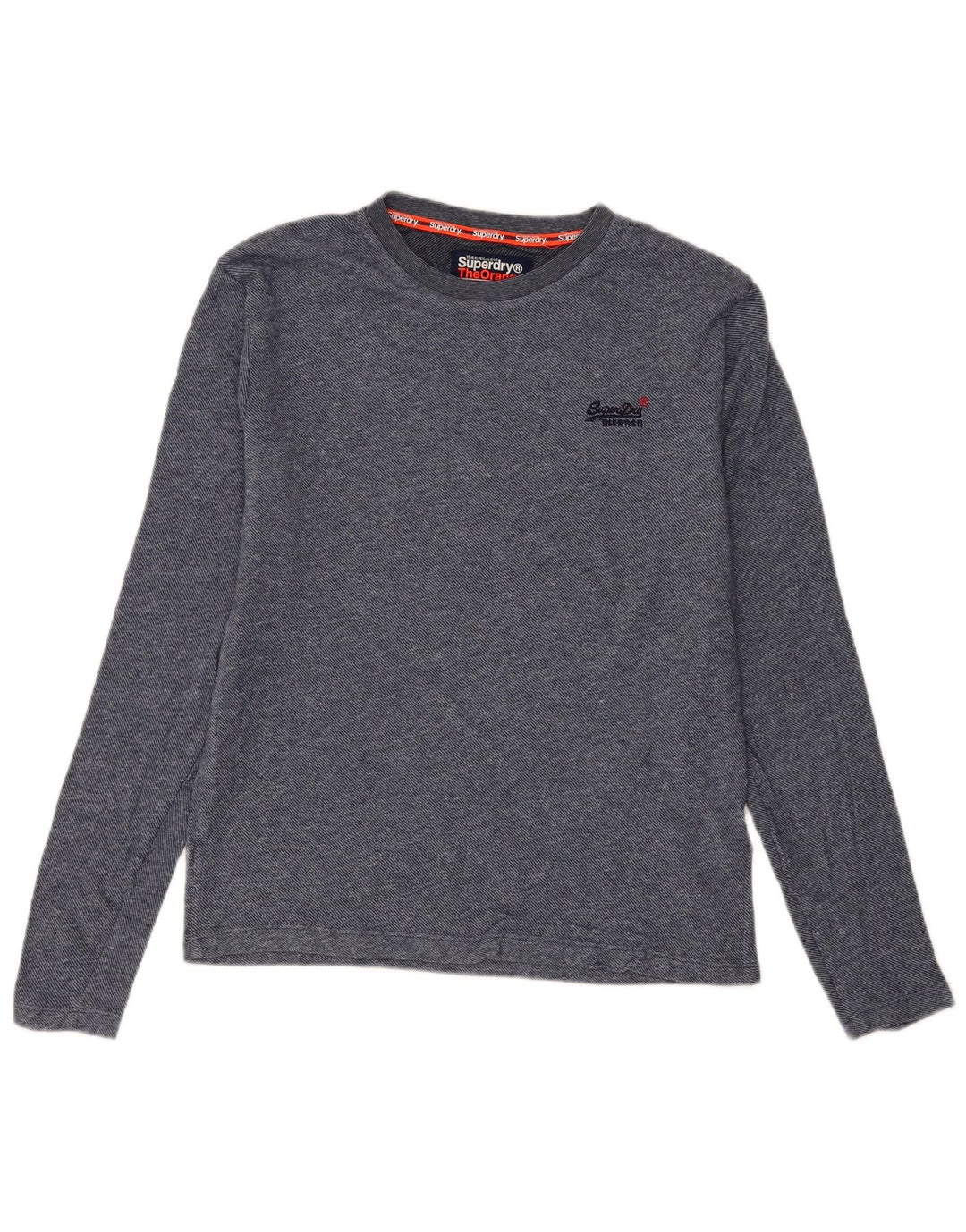 Superdry muška majica dugih rukava srednje plavi pamuk