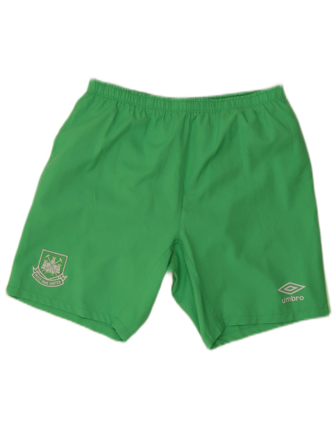 Umbro Mens West Ham United Sport Shorts Small Green Polyester