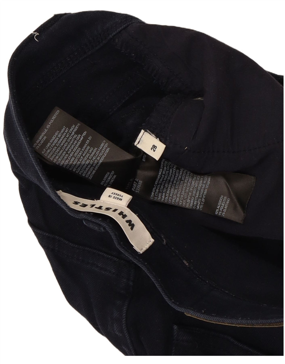 WHISTLE Womens Slim Jeans W28 L26 Navy Blue Cotton