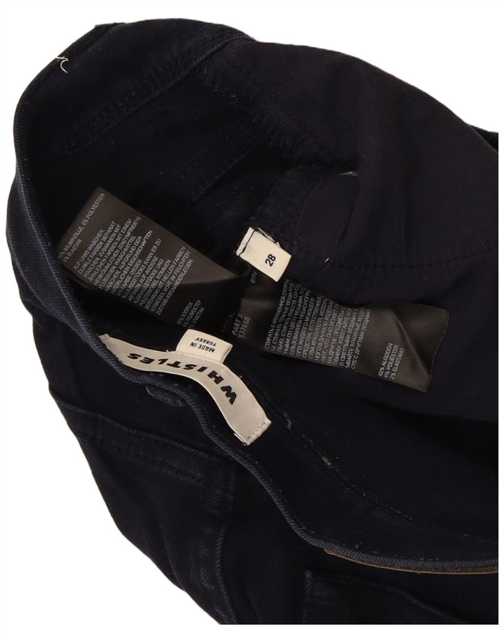 WHISTLE Womens Slim Jeans W28 L26 Navy Blue Cotton