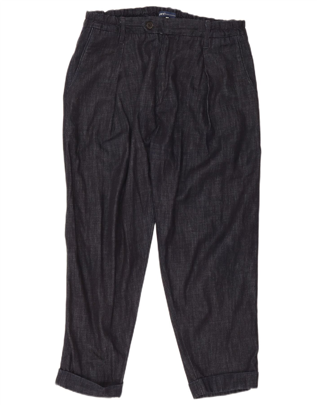 Levi's Womens Pegged Suit Trousers W34 L26 Navy Blue Cotton