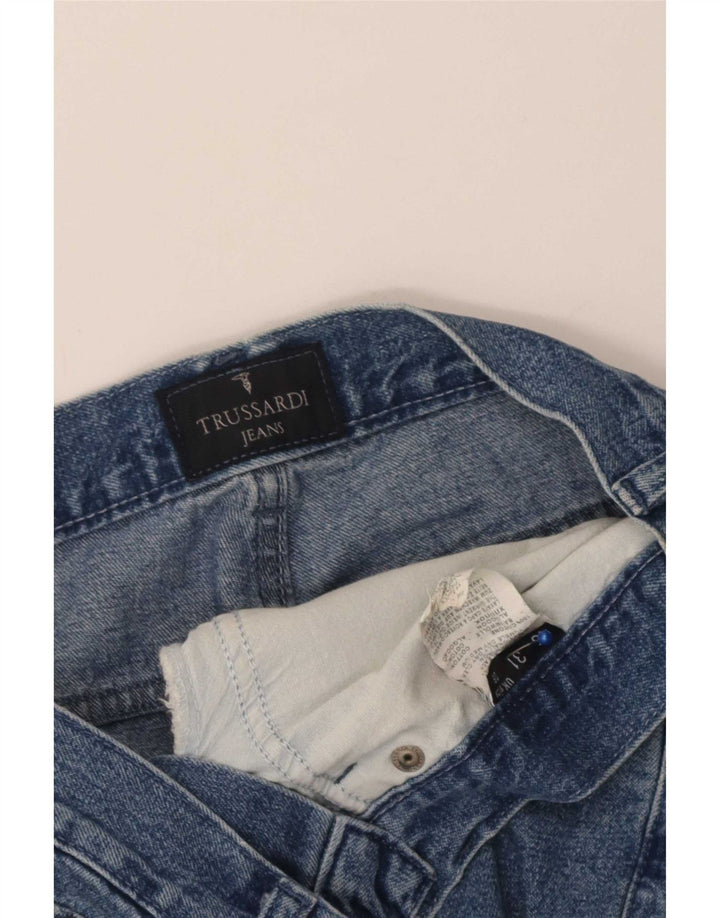 Trussardi Womens Straight Jeans W29 L33 Blue Cotton
