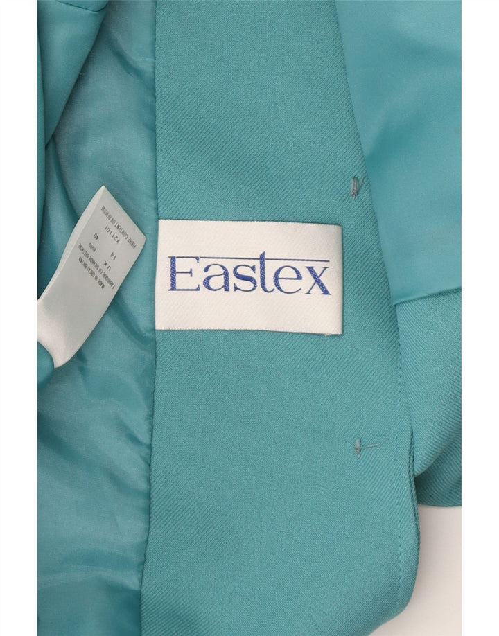 EASTEX Womens Longline 5 Button Blazer Jacket UK 14 Medium Turquoise Vintage Eastex and Second-Hand Eastex from Messina Hembry 