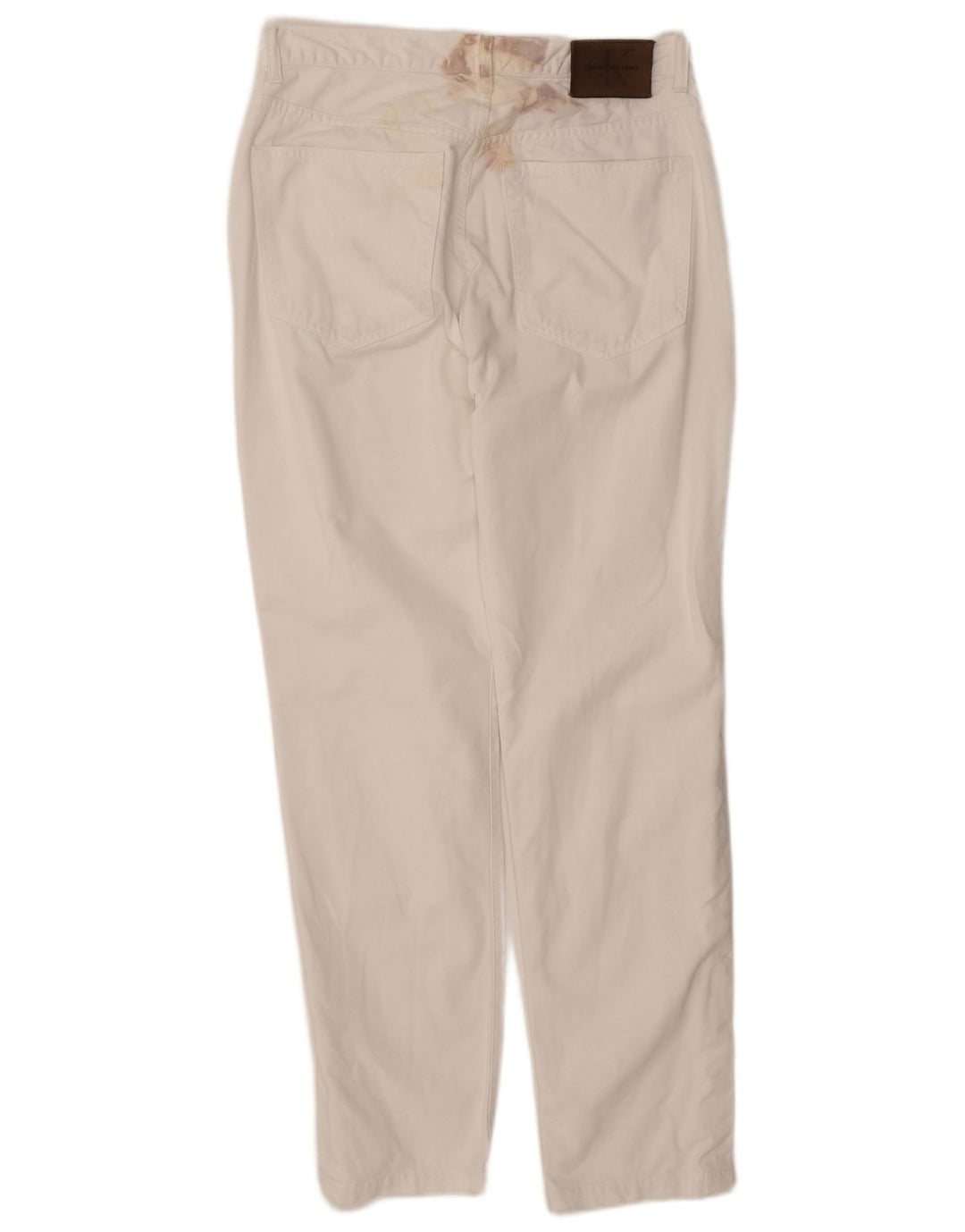 Calça jeans masculina CALVIN KLEIN W33 L30 algodão branco