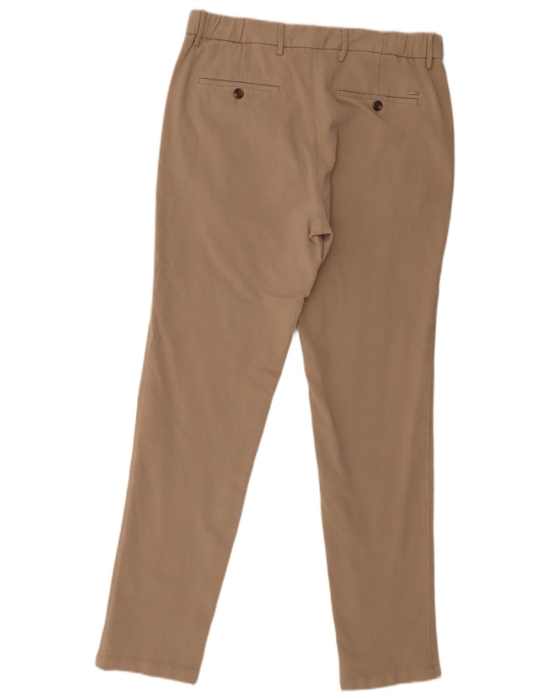 Massimo Dutti Mens Slim Chino Trousers EU 40 Medium W31 L30 Beige