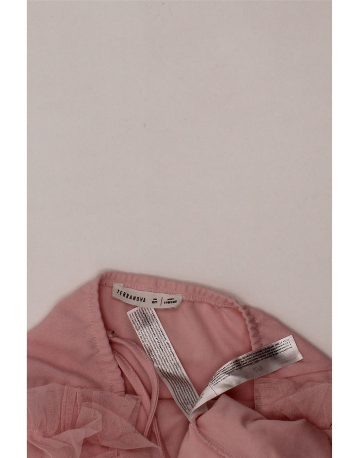 TERRANOVA Girls Halter Dress 6-7 Years Pink Polyester