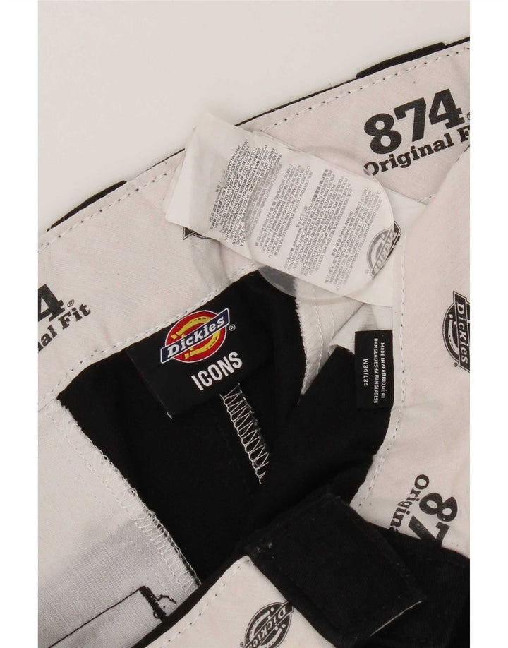 Dickies Mens Straight Chino Trousers W34 L34 Black Polyester
