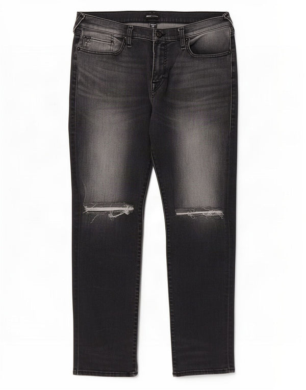 Jeans skinny da uomo True Religion Rocco vestibilità rilassata effetto consumato W36 L30 neri