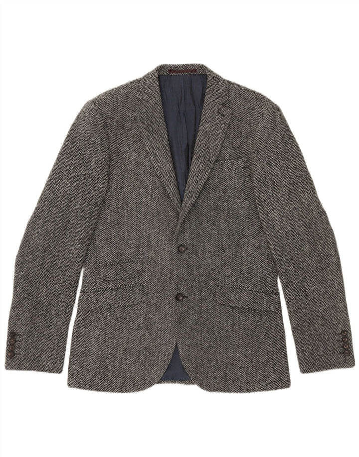 Next Chaqueta tipo blazer de 2 botones para hombre UK 38 Medium Grey Chevron