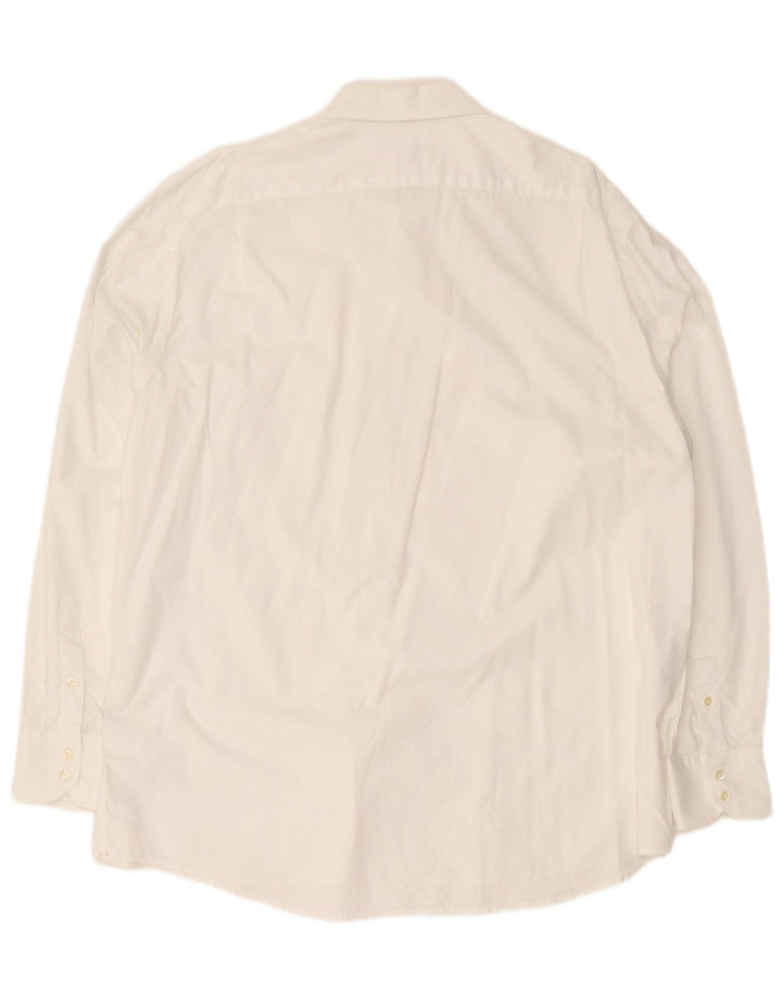 Lacoste Mens Regular Fit Shirt Size 46 2XL White Cotton