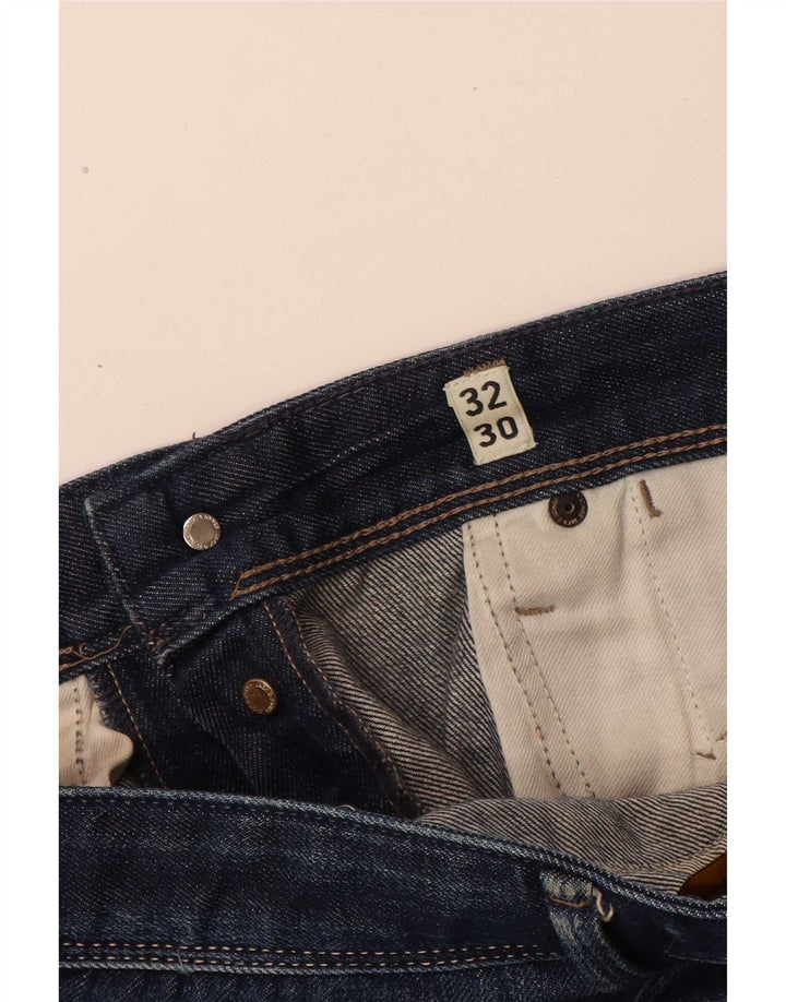 Jack & Jones Mens Straight Jeans W32 L30 Blue Cotton