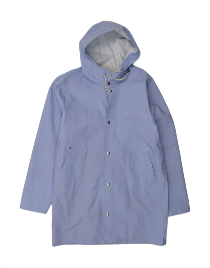 Мужской плащ Stutterheim с капюшоном UK 40, большой синий хлопок