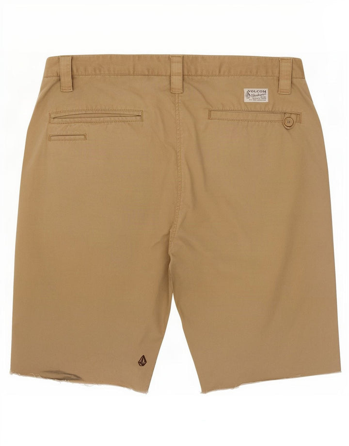 Volcom Mens Workwear Chino Shorts W34 Large Brown Cotton