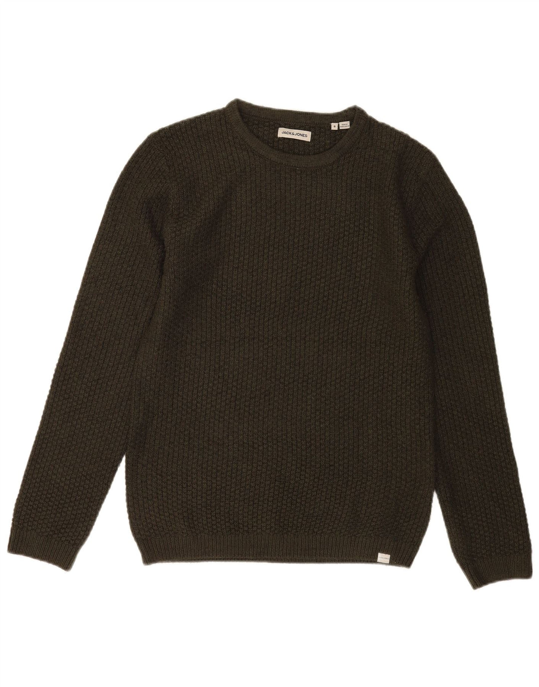 Jack & Jones Herre Crew Neck Jumper Sweater Small Khaki Akryl