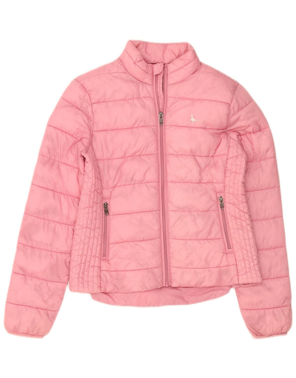 Jack Wills Chaqueta acolchada para mujer UK 10 Small Pink Polyamide