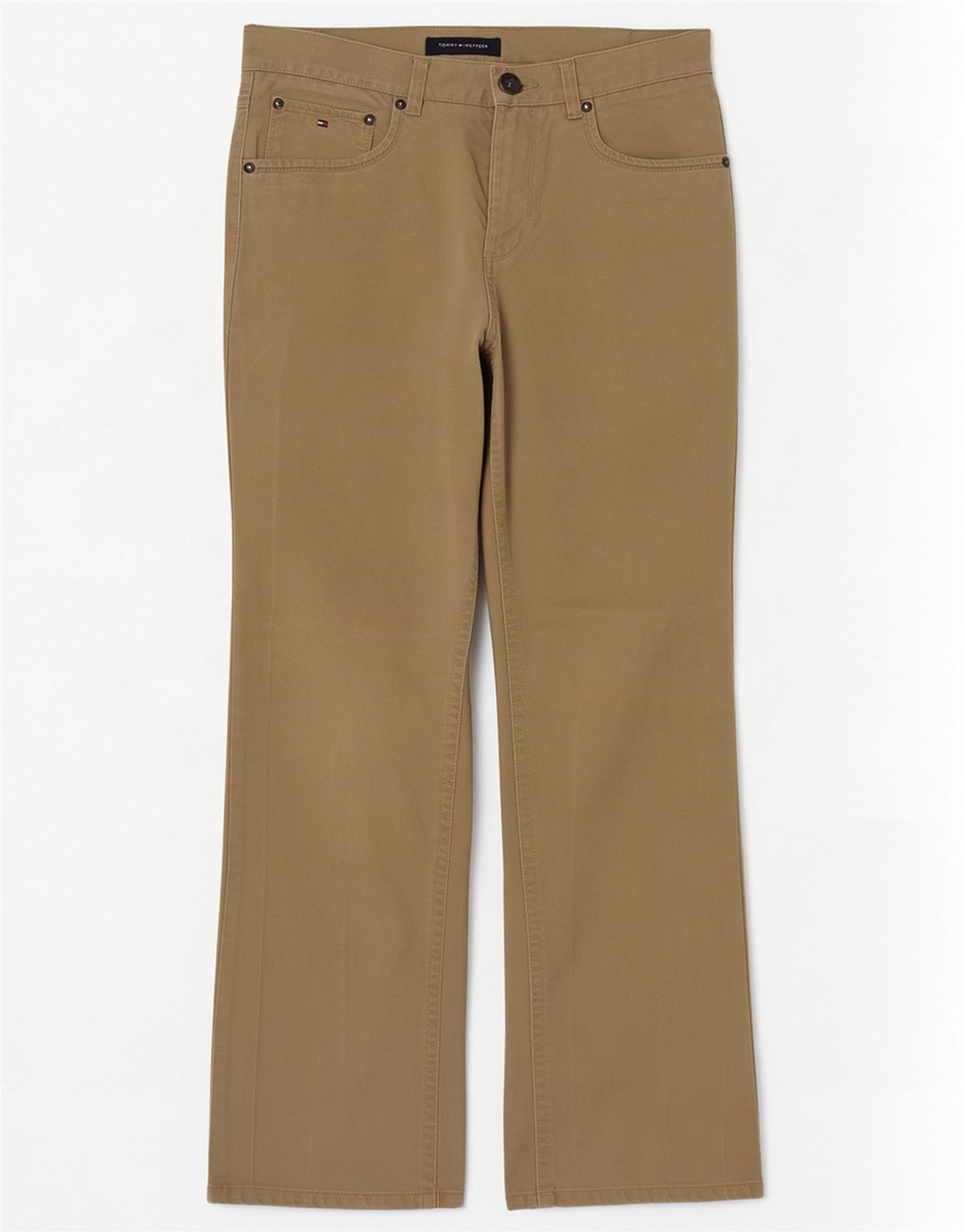 Tommy Hilfiger Mens Bootcut Jeans W30 L30 Beige Cotton