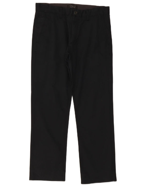 Zara Mens Straight Chino Trousers EU 38 Small W30 L28 Black