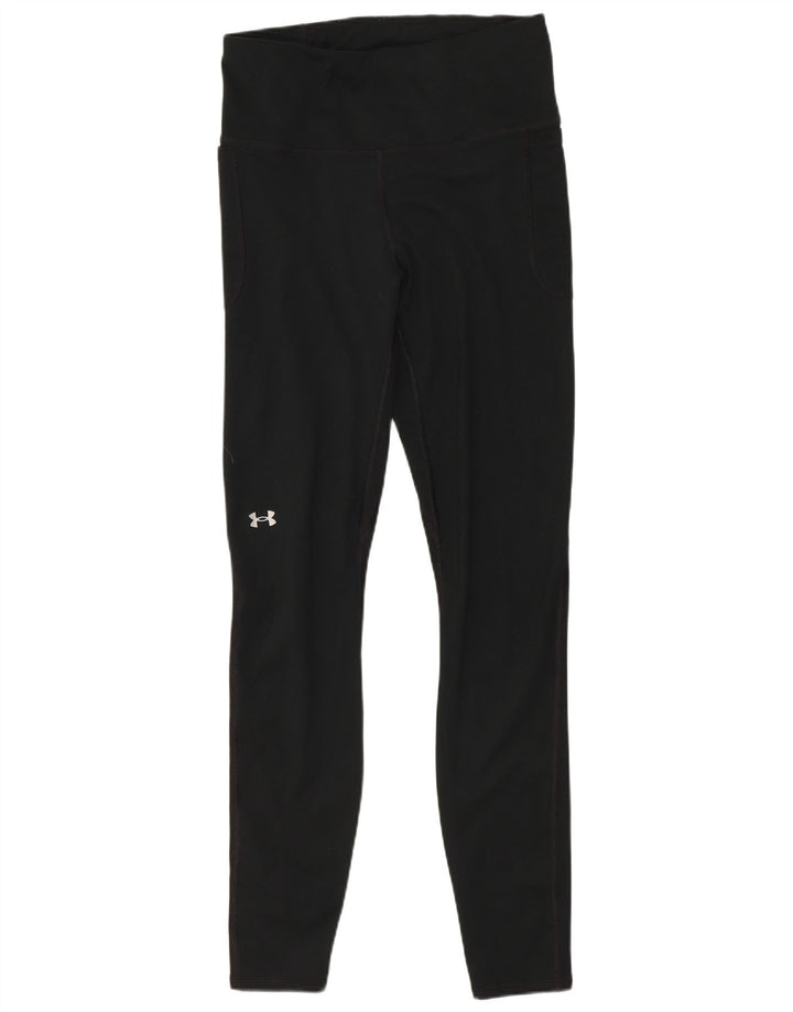 Under Armour Női Fitted Leggings UK 12 Medium Black Polyester