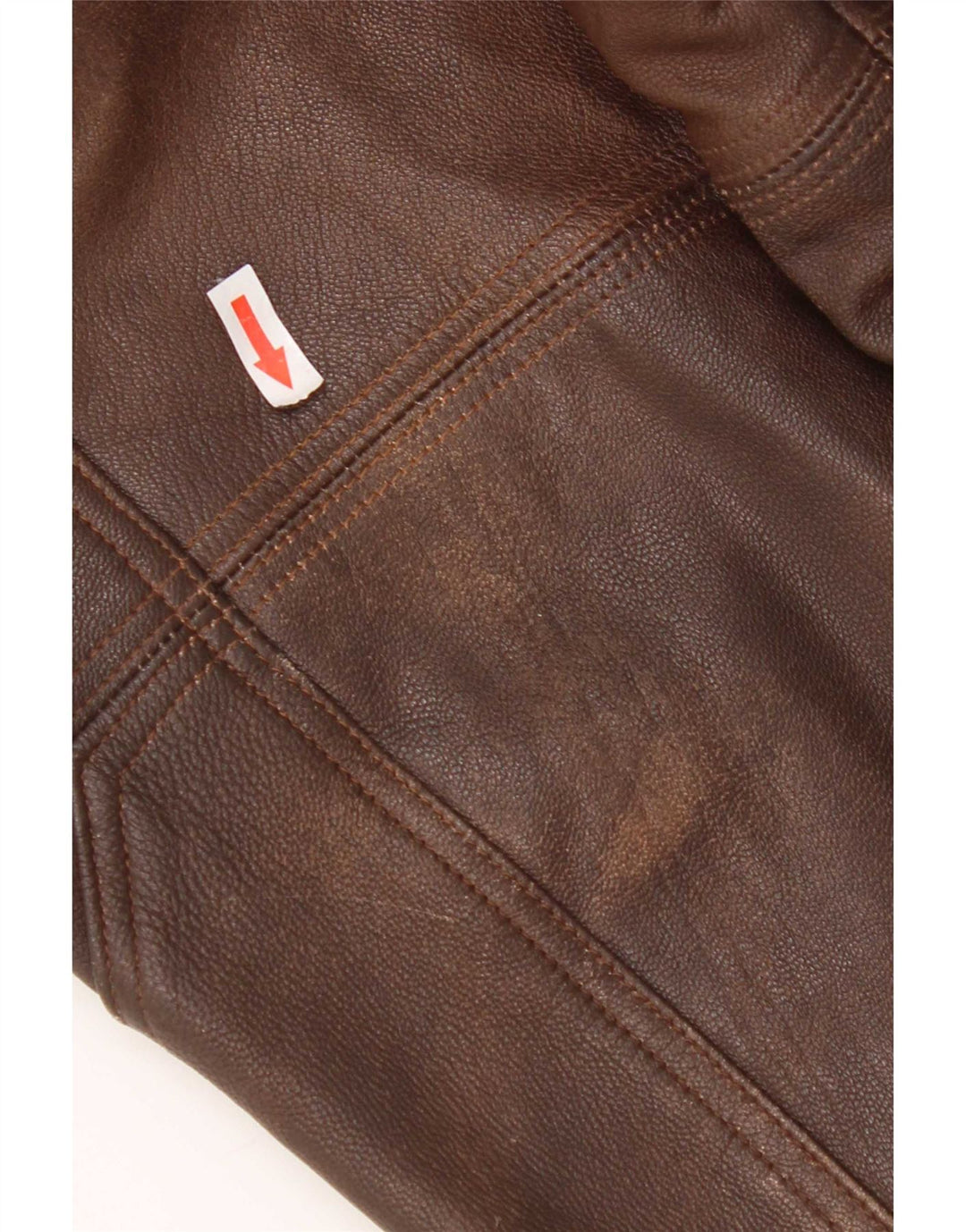 Giacca in pelle vintage da uomo UK 38 Marrone medio