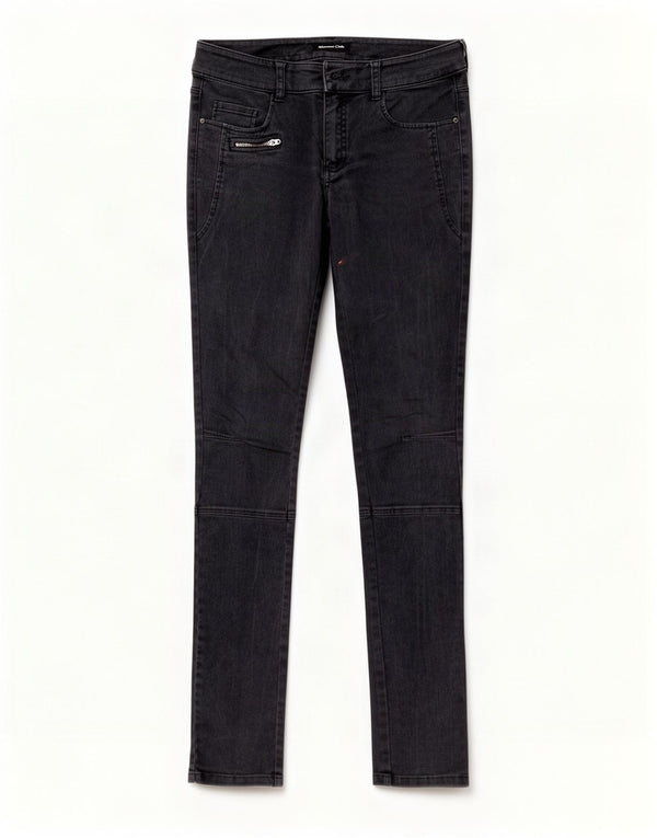 Massimo Dutti Womens Skinny Jeans EU 38 Small W28 L34 Black Cotton