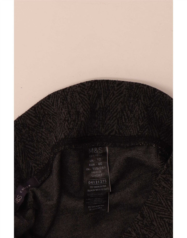 Leggings pentru damă Marks & Spencer UK 12 Medium Gri din poliester Herringbone